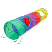 Rabbit Tunnel And Tube Foldable Rabbit Hiding Place, Small Animal Activity Tunnel Toy Suitable For Short Rabbits, Rabbits, Guinea Pigs, Kittens - Multicolor - View 12