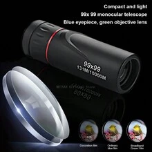 Kính thiên văn một mắt độ phân giải cao 99x99, Zoom quang học di động Mini săn nhạc buổi hòa nhạc Du lịch cắm trại đi bộ đường dài - màu đen - Xem 3