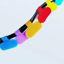 10pcs Nylon Cable Labels With Hook-And-Loop, Writable, Colorful, Ideal For Cable Management And Labeling In Data Centers And Electrical Rooms - Multicolor - View 1