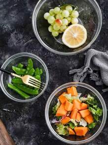 1 pièce bol à salade en acrylique transparent, bol à eau et sucre circulaire en plastique anti-chute à usage commercial, bol en plastique, bol à fruits et légumes, tasse à laver à la main en PC, bol à salade anti-chute, bol à fruits lotus, seau à fruits, légumes, bol à thé en plastique, bol circulaire, bol de service à salade pour cuisines, fêtes, vacances et célébrations, service, réutilisable, petits bols à dessert pour la préparation de la cuisine, le dessert, les trempettes et les bonbons ou les bols à noix, cuisine, cadeau de Noël