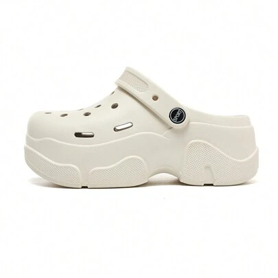 Women's Solid Color Breathable Wooden Clogs - Fashionable Hollow Design, Perfect For Garden And Beach - Lightweight, Comfortable, Waterproof Clogs, Suitable For Everyday Wear In Summer