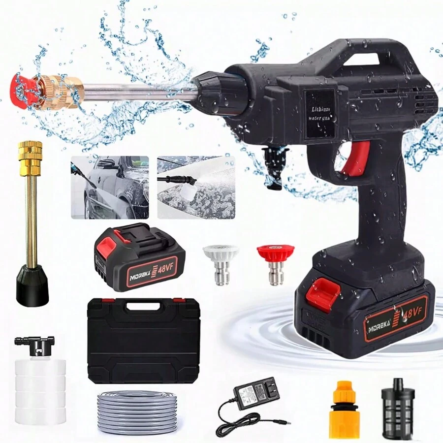 48v Pistola Inalámbrica Hidrolavadora Portátil Batería Litio