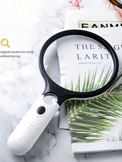 1PC,LED Lighted 45X Magnifying Glass - Mini Pocket Handheld Loupe For Jewelry, Reading & Repair - Battery-Powered (Batteries Not Included) Christmas Decorations