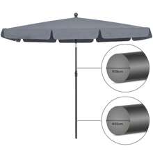 2x1.25m Sonnenschirm Balkonschirm Gartenschirm UV-Schutz knickbar Marktschirm