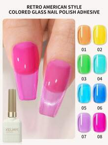 XEIJAYI 8pcs 15ml New Arrival Ice-Clear Glass Dopamine Nail Polish Gel, 2024 Style For Summer Suitable For Nail Art Salon - 彩色 - 查看 4