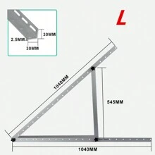 Solar Panel Brackets Adjustable Angle Mounting Frame Shed Boat Ground Mount UK 1040mm - Multicolor - View 1