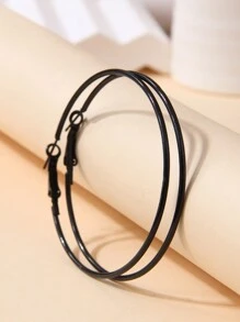 1 par de aros de aro de color fluorescente simple y de moda personalizados para mujeres