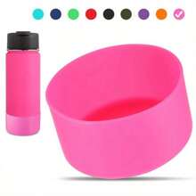 Silikon Schutzhülle für 12-40oz Standard- und Weithalsflaschen, inklusive rutschfester Bodenabdeckung für Edelstahl-Wasserflaschen