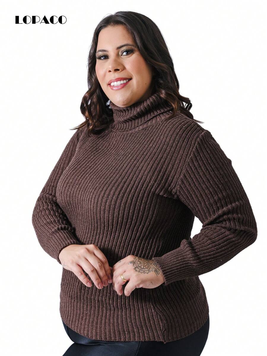 Women Sweaters - Óxido marrón - Ver 1