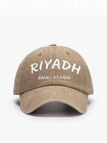 1pc Heren Baseball petten Saoedi-Arabië Riyadh Geborduurd Gewassen stof Ademend Zacht Vintage Eenvoudig en Modieus Herenaccessoires Zonnebrandcrème Hoed Kpop