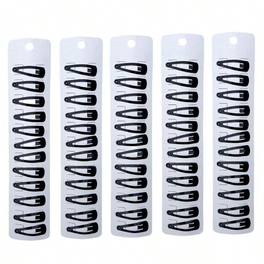 60 Presilhas Pequenas Tic Tac Para Cabelo Penteado 5 Cartelas