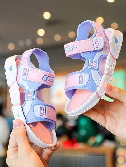 1 Pair New Summer Cartoon Soft Bottom Anti-Slip Fashionable Beach Sandals For Boys And Girls