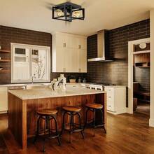 1PC 2-Light Rectangle Flush Mount Ceiling Light Fixture Industrial Black Metal Farmhouse Close To Ceiling Lights For Kitchen Bedroom Foyer - E27 Ceiling Lamp - View 7