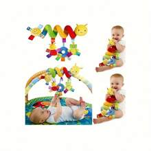 Juguete para asiento de coche para bebé, juguete en espiral para cochecito, juguete sensorial colgante de peluche para recién nacido apto para cuna, móvil adecuado para bebés de 0-6 meses, regalo ideal para niños y niñas de 0, 3, 6, 9 y 12 años