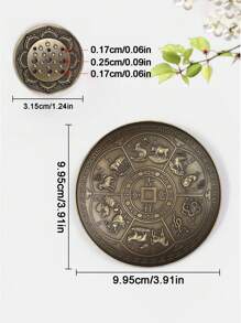 1pc Lotus Design Incense Stick Holder - Bronze - View 14
