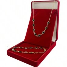 Women Necklace Sets - 綠色 - 查看 5