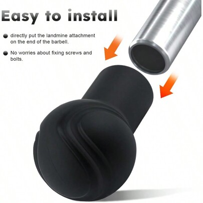 Landmine Attachment For Barbell, Turn Any Surface Into A Barbell Landmine Exercise-Press, Row, Spin, Rotation, Split Squats, Fits 2'' Bars(Black) Gym Accessories, Sport, Gym, Home Exercise, Sport Accessories, Gym Accessories, CrossFit Accessories