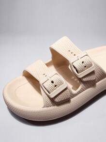 2024 Summer New Fashion, Men's Outdoor Adjustable Double Buckle Slippers, Casual, Fashion, Anti-Slip, Thick-Soled, Easy-To-Wear, Breathable, Beach Sandals, Popular Among Couples, Plus-Size