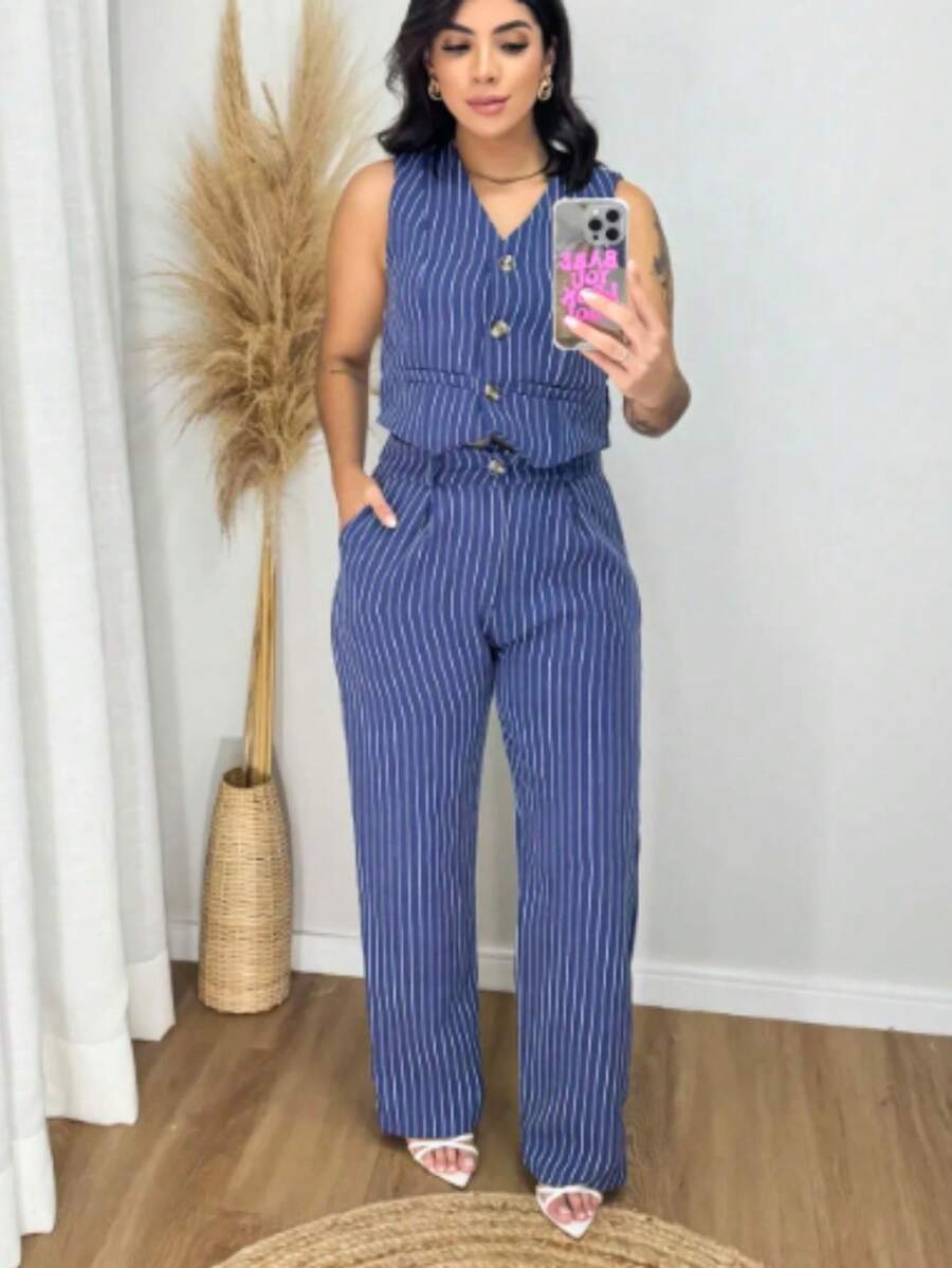 Women Two-Piece Outfits - Màu xanh lam - Xem 1
