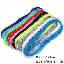 Cordón trenzado de 0,8mm y 23 metros de longitud de hilo elástico para bisutería en 10 colores diferentes para hacer joyas - Cable - Ver 4