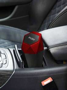 Press-Type Car Trash Can With Lid - 1pc, Mini Car Interior Accessory, Leak-Proof Trash Can, Multi-Purpose Storage Box And Organizer, Suitable For Car, Home, Office. Trash Bags Are Not Included And Need To Be Purchased Separately.