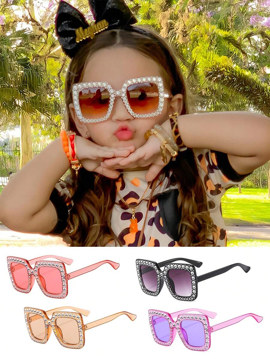 Lentes de Sol para Niña, Gafas de Sol para Niña Moda, Anteojos de Sol Polarizadas para Niños UV400, Marco de Ligero, bonitas anteojos 100% protección UV