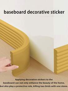 1PC2mAnti-Collision Sticker For Baseboard, Anti-Collision Decorative Sticker For Skirting Board, Multi-Functional Edge Protection Strip.