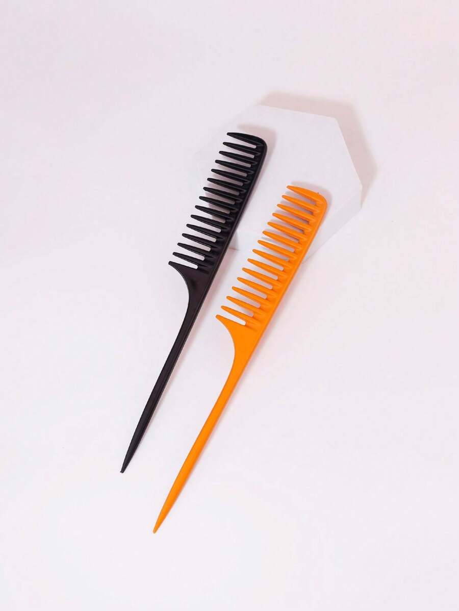1pc Wide Toothed Comb For Combing, Styling, And Tearing - Made Of High-Quality Materials, Heat-Resistant, And Anti-Static - Perfect For Salons And Home Hair Design, Suitable For All Types Of Hair. - Multicolor - View 1