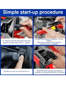 Una bomba de aire inalámbrica multifuncional portátil, con encendido de automóvil, iluminación de emergencia, pantalla digital precisa, parada automática, bomba de aire para automóvil, inflador de neumáticos de juguetes inflables