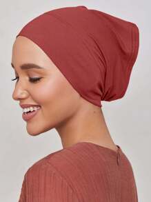 1 Peça lenço versátil de cor sólida, turbante, echarpe para mulheres, touca tubo elástica, sólida