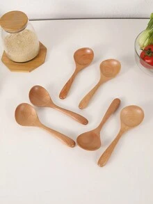 1入組天然木湯勺，1入組水勺，3入組咖啡匙套裝