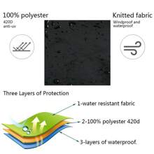 Waterproof Sunbed/Sun Lounger Outdoor Garden Furniture Cover Rattan Bed - Black - View 3