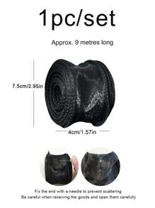 1 Set (9m) Blumen Geschenkband, bunte Dekorations-Schnüre für Partys - Schwarz - Übersicht 3