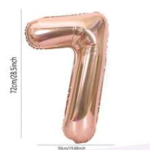 32英寸鉻光鮮麗香檳金箔0號巨型數字氣球，生日裝飾，10 20 30 40 50 60 70 80 90 100歲周年慶派對裝飾用品 - 彩色 - 查看 13