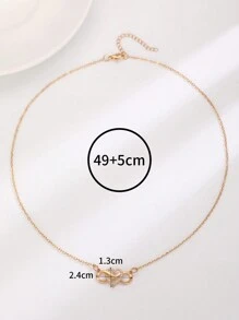 1 st. Modieuze nieuwe stijl strass steentjes 8-vormige knoop liefdesketting voor vrouwen, date en festival cadeau