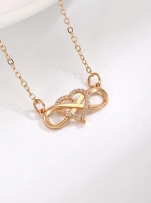 1 st. Modieuze nieuwe stijl strass steentjes 8-vormige knoop liefdesketting voor vrouwen, date en festival cadeau