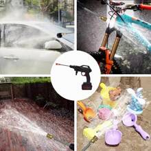 48v Pistola Inalámbrica Hidrolavadora Portátil Batería Litio - Negro - Ver 8