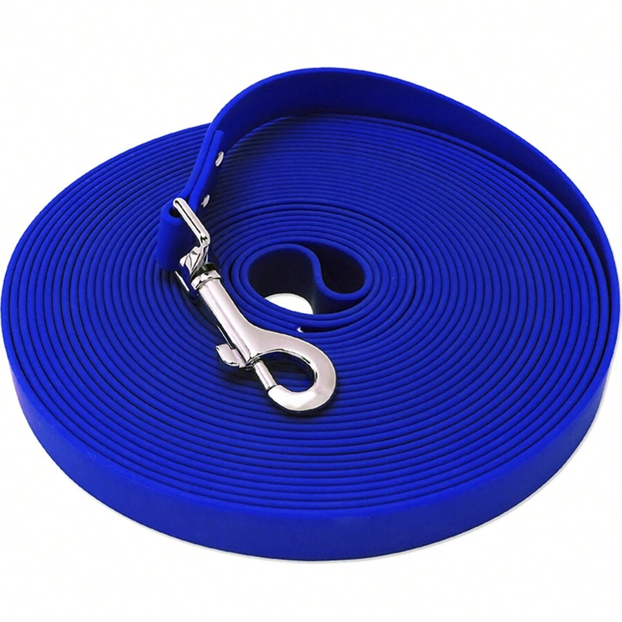 1.5cm Wide Waterproof Dog Leash Long Pvc Pet Leashes Easy To Clean Rope For Small Medium Large Dogs Walking Traning Lead 3m 5m10m 15m