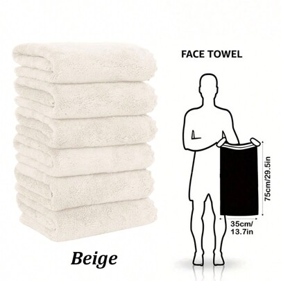 Set de 3/6 toallas de mano de microfibra de felpa de coral, toallas faciales súper absorbentes, de uso múltiple para secar el cabello, secar el agua, limpiar autos, deportes, viajes, etc., suministros de baño, decoración de baño del hogar, decoración de otoño, regreso a la escuela, para salón de belleza, baño del hogar