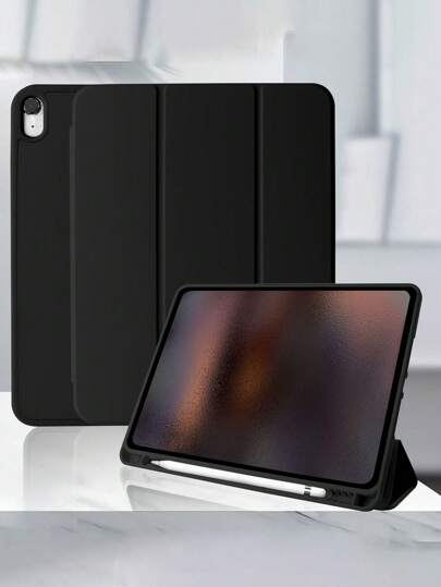 1pc Skin-Friendly Anti-Drop Tablet Protective Case With Pen Slot, Compatible With Ipad Mini 4/5/6/Mini 7/9.7/10.2/10.5//Air 4/Air 5/10th/10.9/Pro 11-Inch/Air 11 (M2)/Air 13 (M2)/Pro 11 (M4)/Pro 13 (M4) 2024 12.9inch/IPad Air 13 (M3 2025)/IPad Air 11-Inch (M3) 2025/IPad (A16) 11 Inch 11th Generation 2025 Models