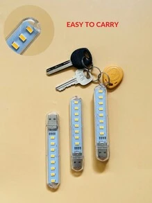 1 Stück tragbare 8 LED USB Hausdekor Nachtlicht, kleiner LED Licht Stick mit 8 LED Lampe, geeignet für Kinderbettkante Beleuchtung, Outdoor-Aktivität Beleuchtung, Camping Zelt Nachtbeleuchtung, tragbar zum Mitnehmen, Leselicht, Raumdekoration Atmosphäre Licht, Schlafzimmer Dekor Nachtlicht