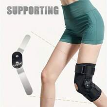 1pc Adjustable Hinged Knee Brace For Men And Women - Provides Support For Arthritis, Meniscus Tear, ACL, MCL, And Injury Recovery - Open Patella Design With Side Stabilizers - Plus Size Available - Black - View 2