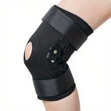 1pc Adjustable Hinged Knee Brace For Men And Women - Provides Support For Arthritis, Meniscus Tear, ACL, MCL, And Injury Recovery - Open Patella Design With Side Stabilizers - Plus Size Available - Black - View 5