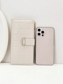 MINGYOU Fang Huangzhi Cataramă rafinată Fermoar PU pentru femei Suport card multifuncțional de mare capacitate Dulce și drăguț Moda tânără Simplu ușor de transportat pentru femei Portofel Poșetă Portofel Portofel lung