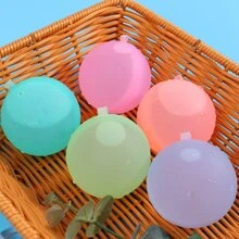4 piezas Pelotas de agua de hebilla de silicona para jugar en el agua en verano para niños (color aleatorio) - Multicolor - Ver 3