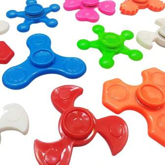 3/12/25/100pcs Mini Fingertip Spinning Tops, Simple Plastic Tops Toys, Multi-Shape Sensory Finger Toys - Party Favors, Gift Bag Fillers, Classroom Rewards, Party Supplies,Party Bag Fillers Toys,Fidget Toys,Party Favors