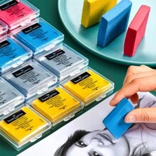 1 pieza de goma de borrar de goma maleable para dibujos y bocetos, de regreso a la escuela