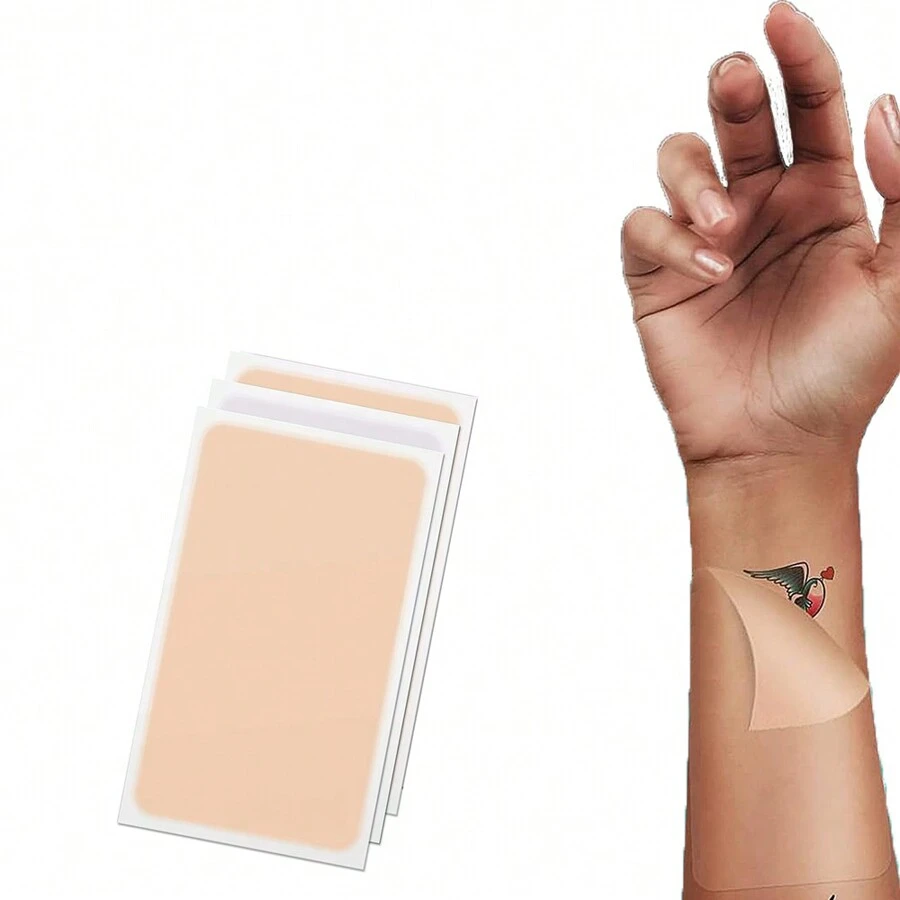 Tattoo Cover Up Tape, Ultra Thin Patch For Tattoo Scar And Birthmarks, Invisible Waterproof Skin Tone Concealer Sticker For Covering Up Scars Tattoos,3 Count (Pack Of 1) - Multicolor - View 1