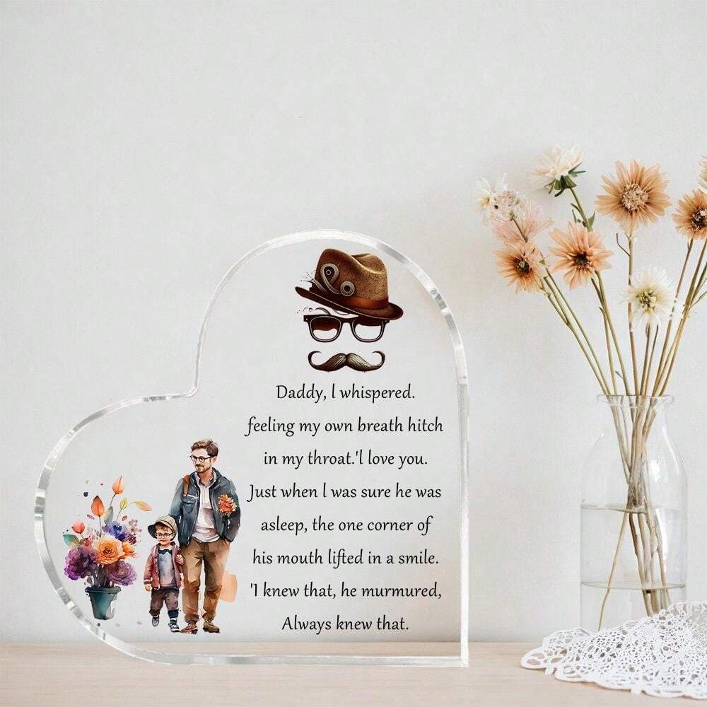 1 Pc Father Presents From Family And Friends Father's Day HeartShaped