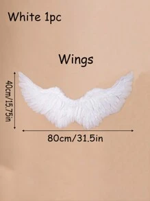 2PCS Halloween Angel Wings/Demonic Wings Set, Feather Props, Suitable For Party Decoration, Dance Events, Performances, Fashion Magazine Shoots, Model Parades And Various Holiday Role-Playing Props (Made Of Natural Feathers)